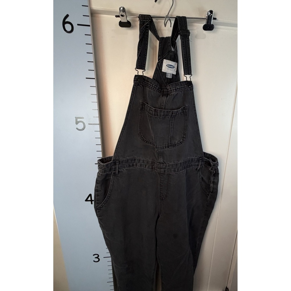 Old Navy Black Denim Jeans Bib Overalls Women's XL Cowgirl Barn Chore Western